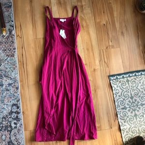 Treasure and Bond deep magenta wrap dress size s